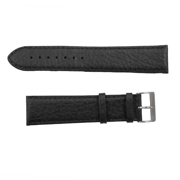 Watch Band Black Distressed Leather Extra Long 26MM