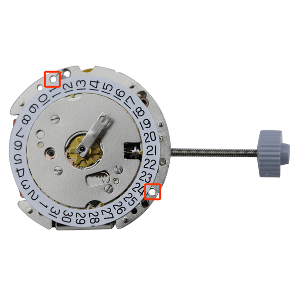 Harley Ronda 3 Hand Quartz Watch Movement HQ775.2 High Hand Pinion Date at 3:00 Overall Height 4.2mm