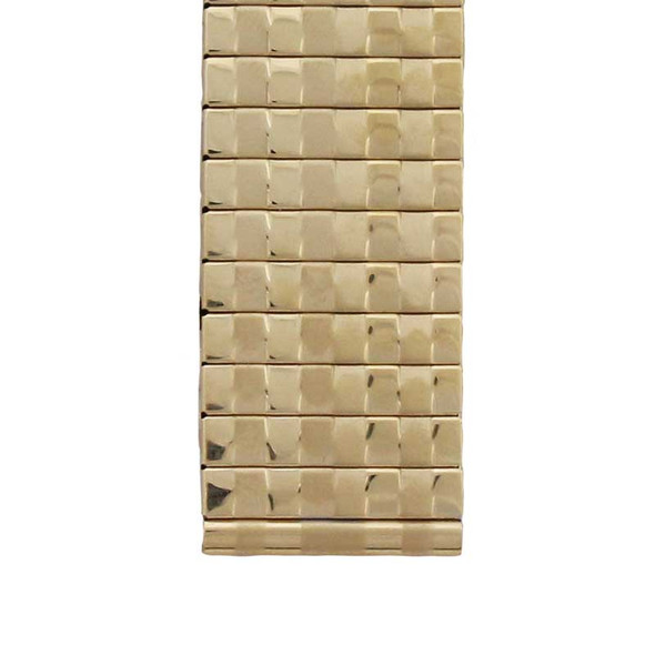 20 mm Wide Expansion Style Metal Watch Bracelet Gold Tone
