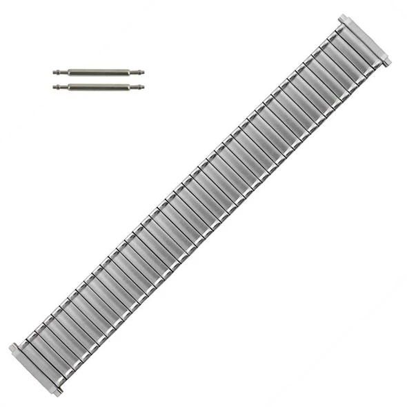 Stainless Steel Expansion Metal Watchband with Expandable Ends To Fit 20-24 MM