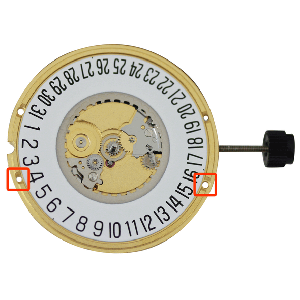 ETA 3 Hand Quartz Watch Movement 955.112-6 Date at 6:00 Overall Height 3.9mm