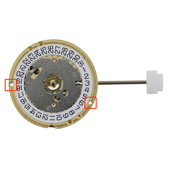 ETA 2 Hand Quartz Watch Movement E61.041 Date at 3:00 Overall Height 2.9mm