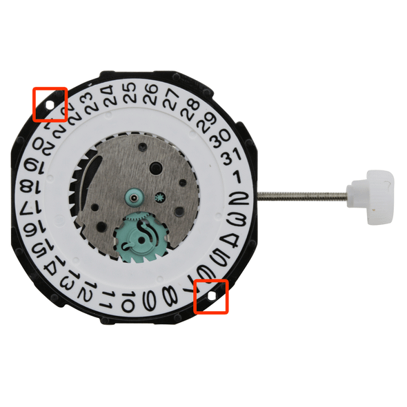 Far East 3 Hand Quartz Watch Movement SL28D Date at 3:00 Overall Height 6.0mm