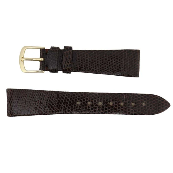 Hadley Roma Genuine Lizard Brown Watch Strap 16mm Short