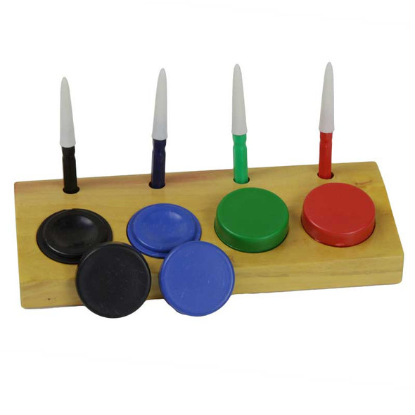 Set of 4 Dip Oilers and Cups in Stand