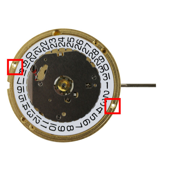 ETA 3 Hand Quartz Watch Movement E63.111-6 Date at 6:00 Overall Height 3.2mm