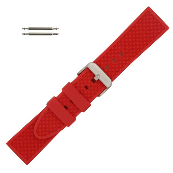 Silicone Watch Band Red 22 MM Sport Rubber Watch Band