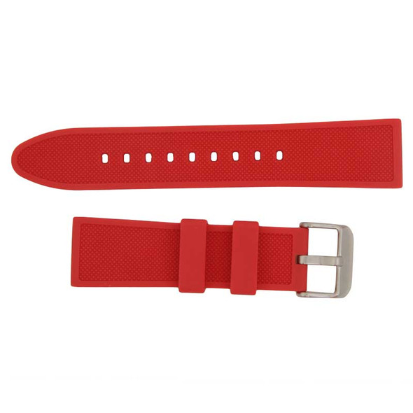 Silicone Watch Band Red 22 MM Sport Rubber Watch Band