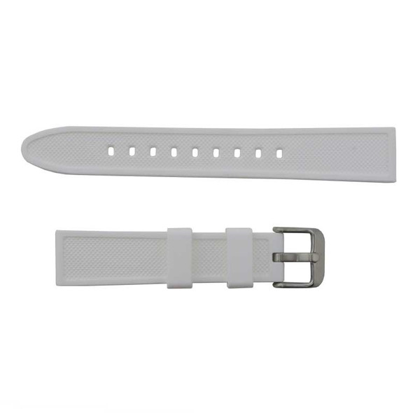 Silicone Watch Band White 22 MM Sport Rubber Watch Band