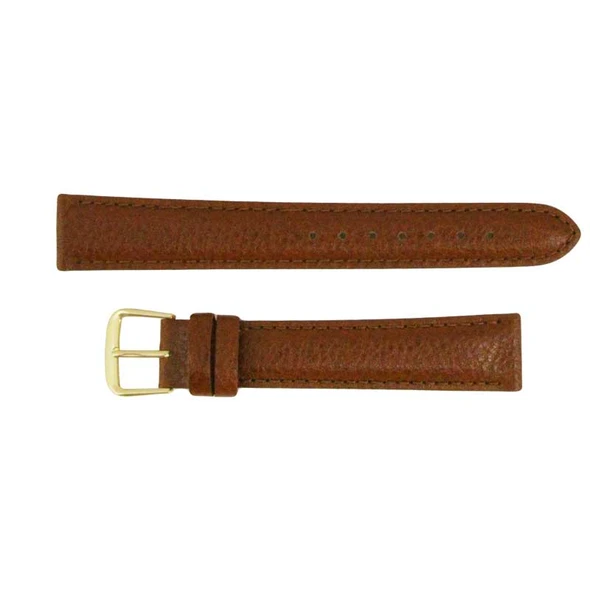 Leather Watch Strap 20MM Long Light Brown Polished Calf Style