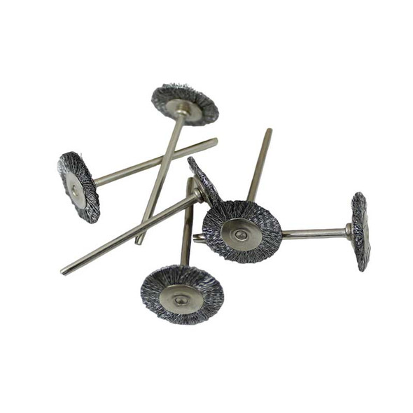 Mounted 3/4" Steel Wire Brush on Mandrel pkg of 6