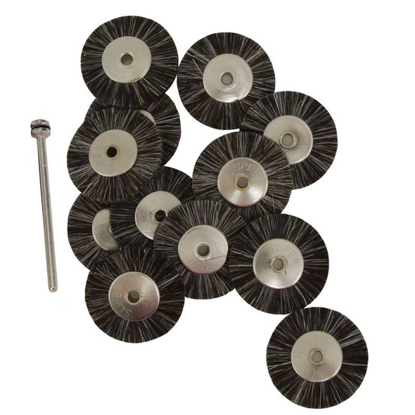 1" Super Bristle Brush Wheels - Includes a 3/32" Mandrel (Choose Texture)