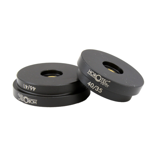 Horotec Reverisble Delrin Dies for Fitting Flat Mineral Glass Crystals 8 piece Set