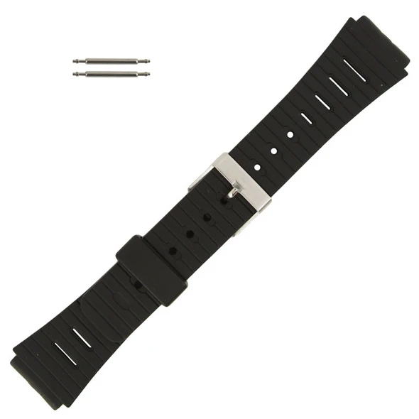 Hadley Roma PVC Watch Band 18 MM Sport Watch Band Fits Casio & Timex