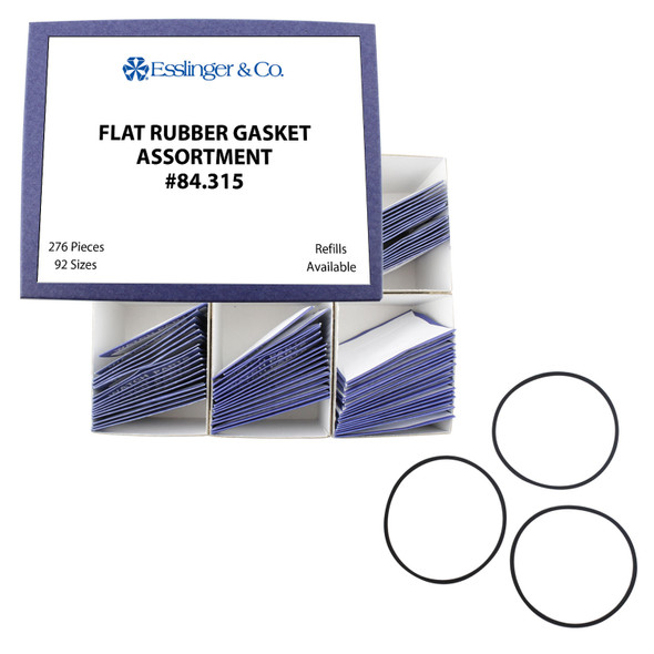 Flat Waterproof Watch Case Back Gasket Assortment 276 Pieces