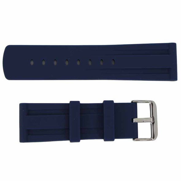 Silicone Watch Band 26MM Blue Sport Watch Band Rubber Jelly