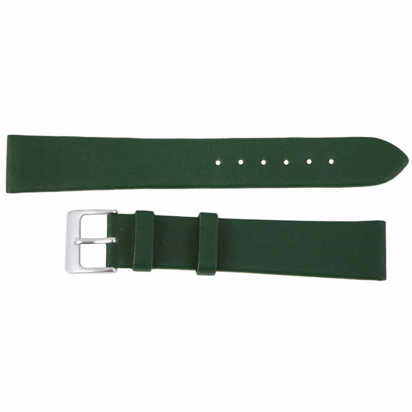 Green Watch Band Long 18MM Leather Smooth Calf