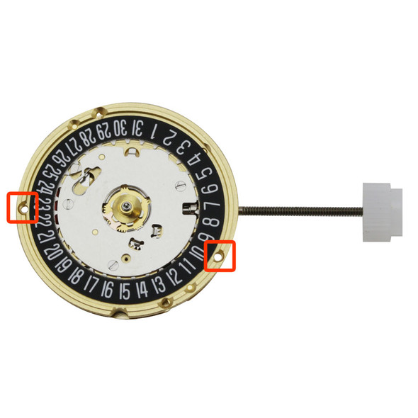 ETA 3 Hand Quartz Watch Movement E61.111-6B Black Date Dial at 6:00 Overall Height 3.2mm