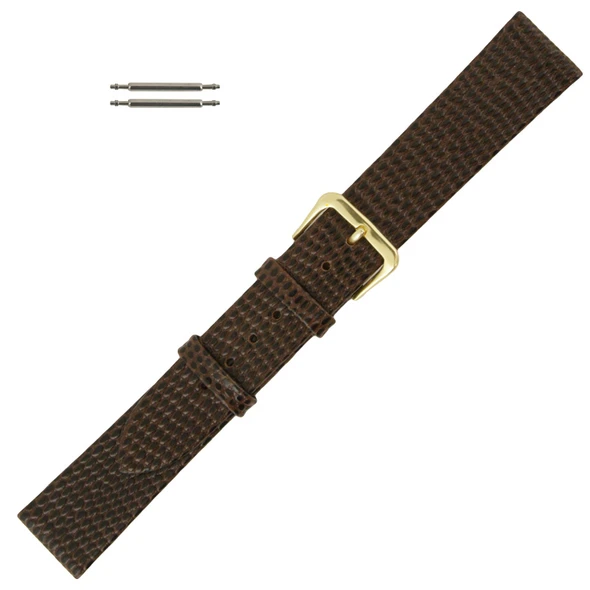 Leather Watch Band 16MM Brown Lizard Grain