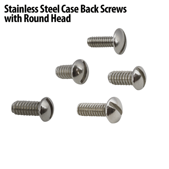 Stainless Steel Case Back Screws With Round Head Refills