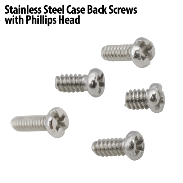 Stainless Steel Case Back Screws With Phillips Head Refills