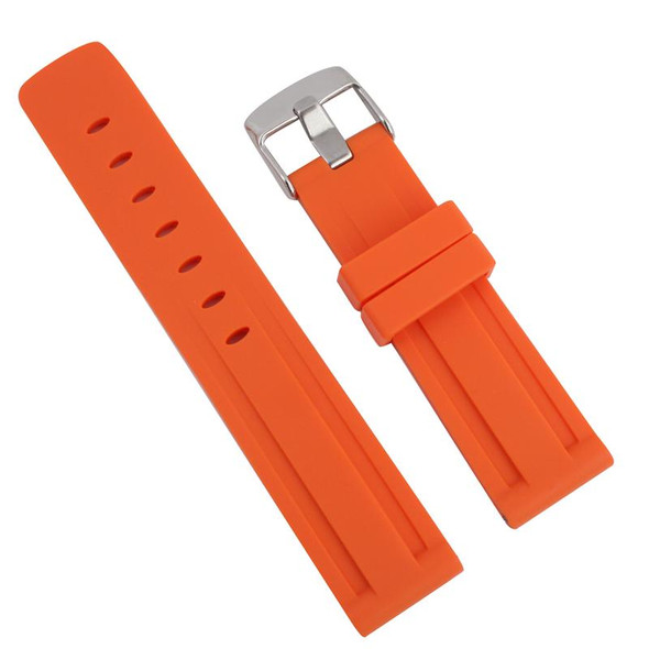 Silicone Watch Band 18MM Orange Sport Watch Band Rubber Jelly