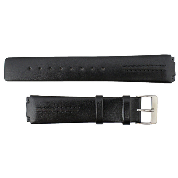 Black Watch Strap Leather 20mm Smooth Calf Generic Made to Fit Skagen® 7 13/16 Inch Length