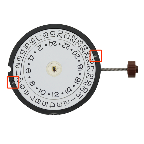 Harley Ronda 3 Hand Quartz Watch Movement HQ515.24D 24 Hour Disc And Date at 3:00 Overall Height 4.4mm