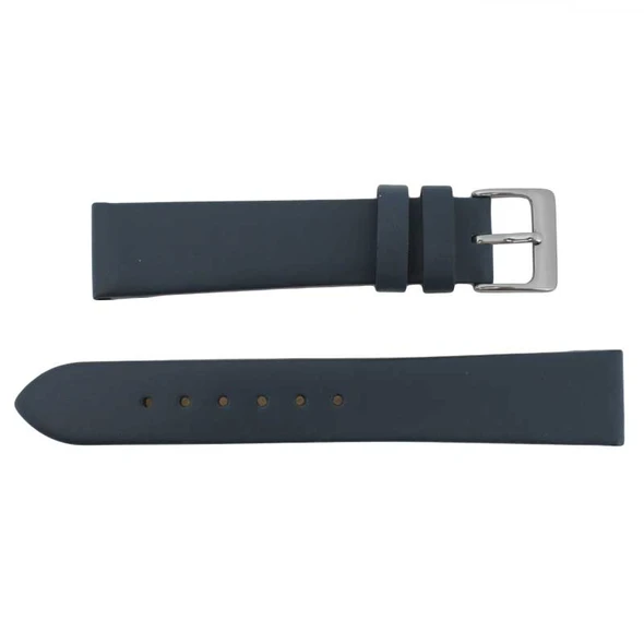 Navy Blue Watch Band 22mm Leather Smooth Calf 7 1/2 Inch Length
