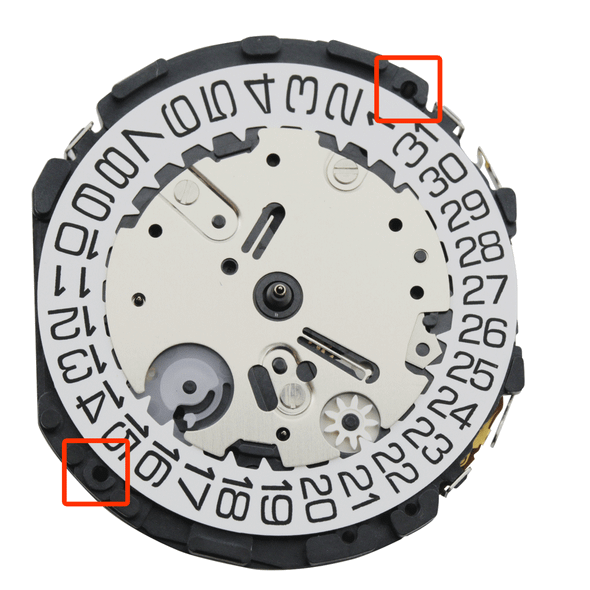 Hattori Japan Quartz Chronograph Watch Movement VR37 Date At 3:00 Overall Height 6.2mm