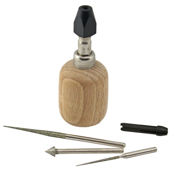 Bead Reamer Set with Wood Handle