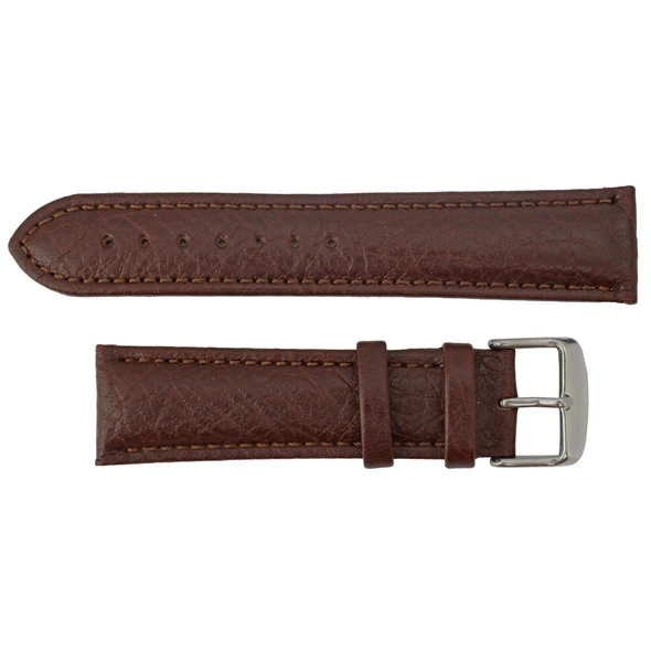 Hadley Roma Brown 22mm Shrunken Grain Leather Watch Strap 7 3/8" Inch Length
