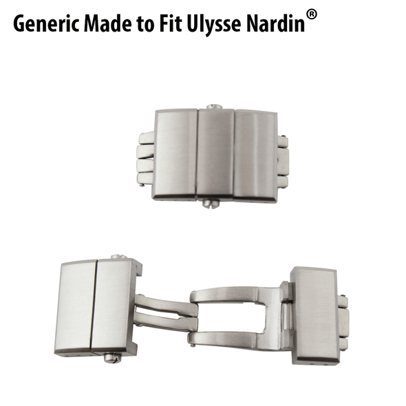 Imitation Made to Fit Ulysse Nardin® Butterfly With Buttons Watch Band Buckle Clasp
