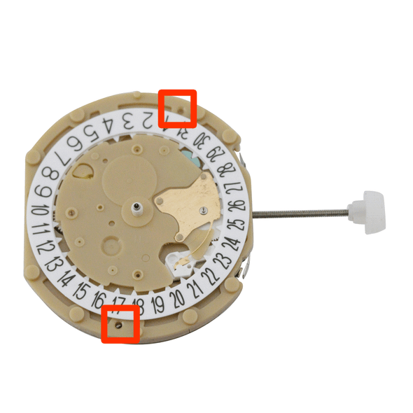 Sunon 5 Hand Quartz Chrono Watch Movement PE602T Date At 6:00 Overall Height 6.8mm