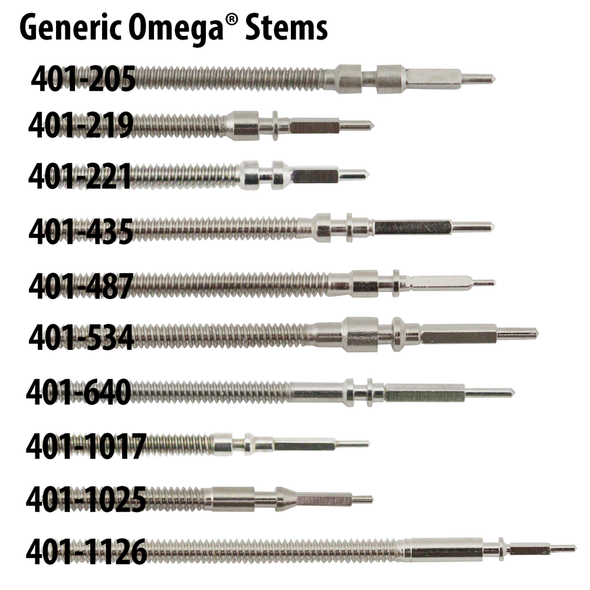 Imitation Made To Fit Omega® Stems For Winding, Automatic And Quartz Watches