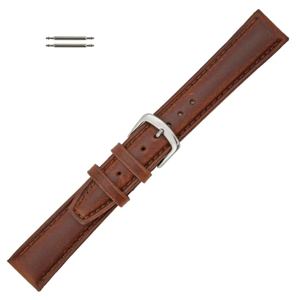Hadley Roma Chestnut 17mm Oil Tanned Leather Watch Band 7 /16 Inch Length