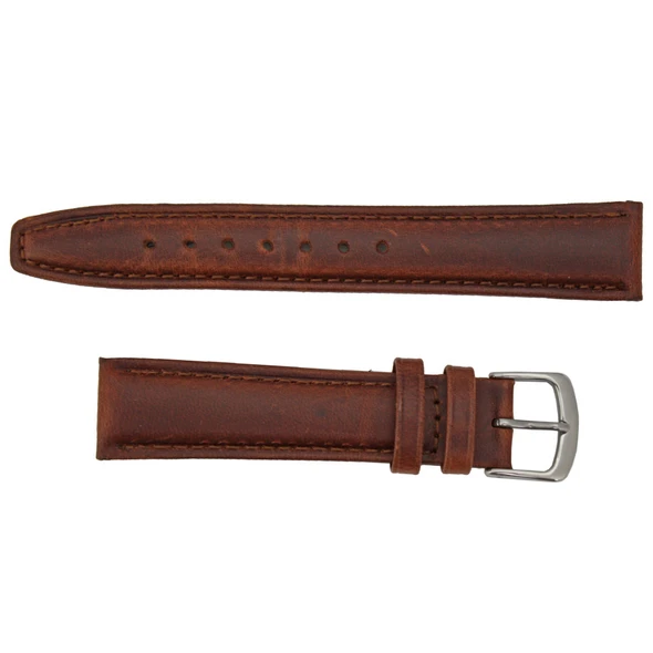 Hadley Roma Chestnut 19mm Oil Tanned Leather Watch Band 7 7/16 Inch Length