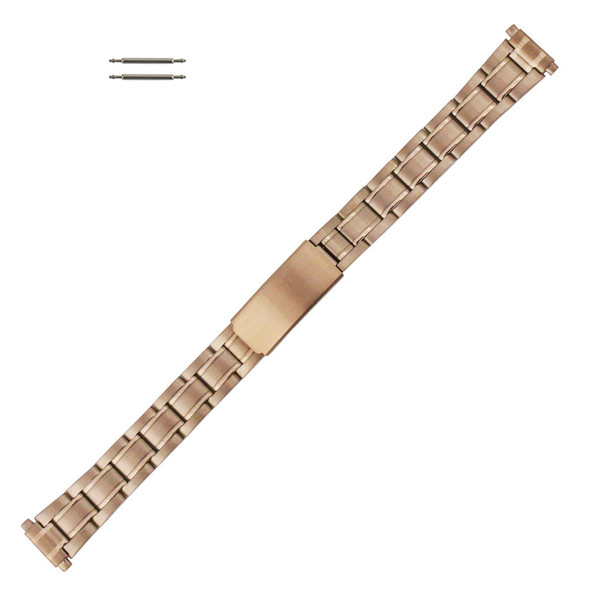Watch Band 6 7/8 Inch Length Rose Gold Tone Metal Expandable Ends 12 to 16mm