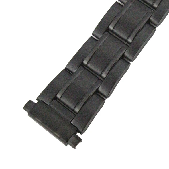 Watch Band 6 7/8 Inch Length Black Metal Expandable Ends 14 to 16mm