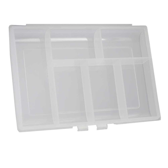 Frosted Plastic Organizer Box with 6 Compartments