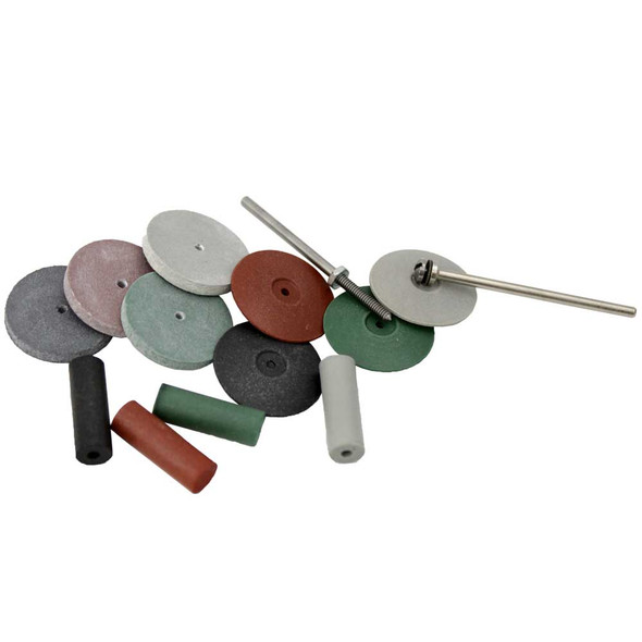 74 Piece Unmounted Silicone Abrasive Polishing Wheel Assortment Fine to Extra Coarse