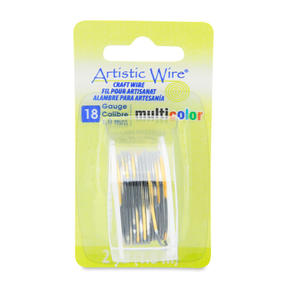 Artistic Wire 18 Gauge Multi Color Craft Wire Silver Gold Black