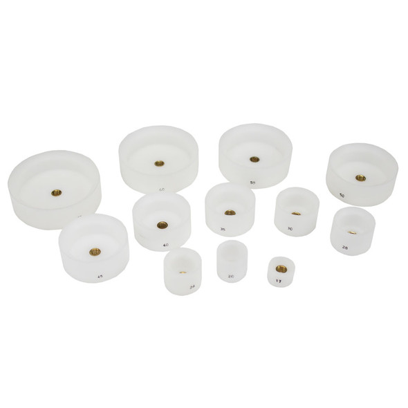 Threaded Nylon Deep Cupped Dies 12 Piece Set for Domed Crystals