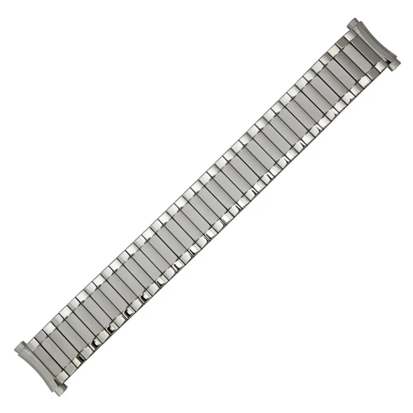 Hadley Roma Expansion Metal Watchband Stainless Steel 6 3/8 to 10 Inch Length With Expandable Curved Ends To Fit 18 to 22mm