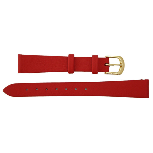 Hadley Roma Red Leather Watch Strap 13mm Smooth Calf 6 5/8 Inch Length