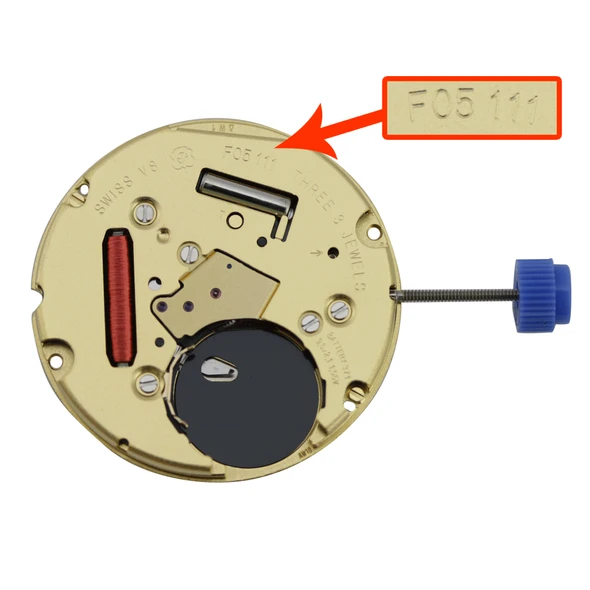 ETA 2 Hand Quartz Watch Movement F05.111-2 Overall Height 3.7mm