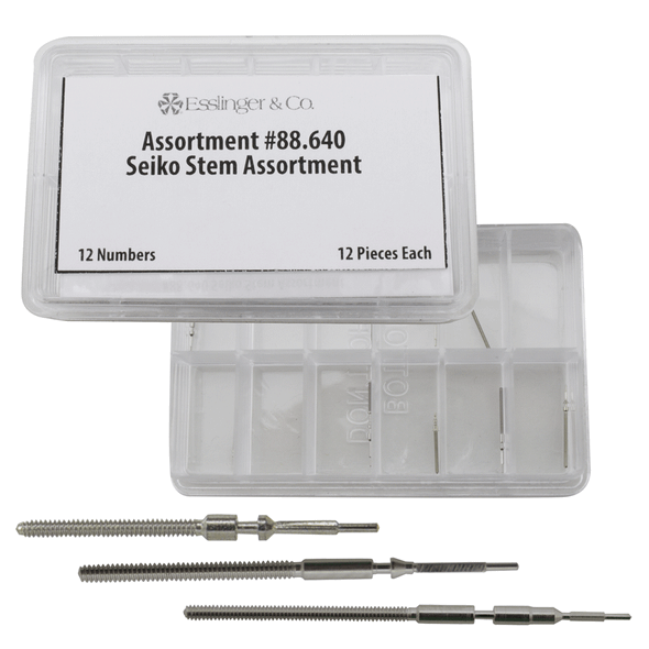 Stem Assortment for Seiko® Quartz And Mechanical Watch Movements 12 pieces