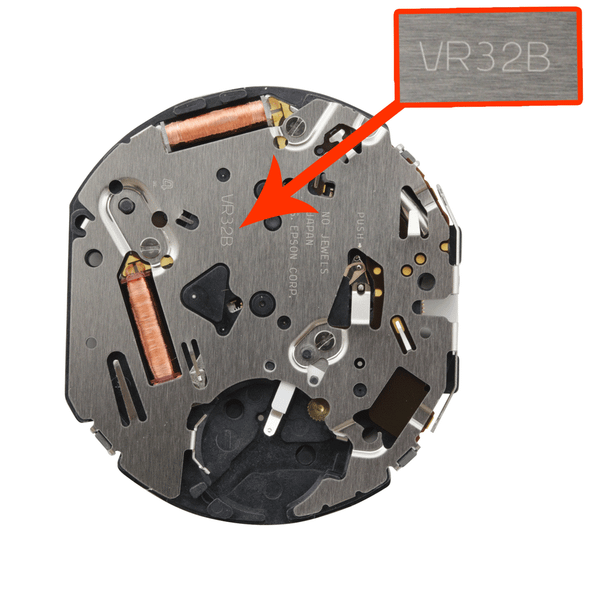 Hattori Japan Quartz Chronograph Watch Movement VR32.2 Date At 4:30 Overall Height 7.0mm