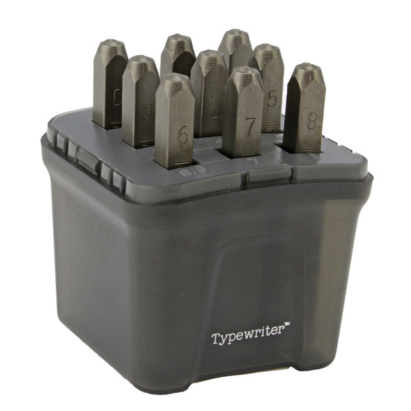 ImpressArt 3.0mm Typewriter Font Numbers Punch Set 9 pieces In Storage Box