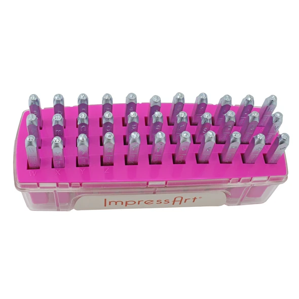 ImpressArt 3.0mm Bridgette Lowercase Letter PLATED Punch 33 Piece Set
